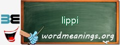 WordMeaning blackboard for lippi